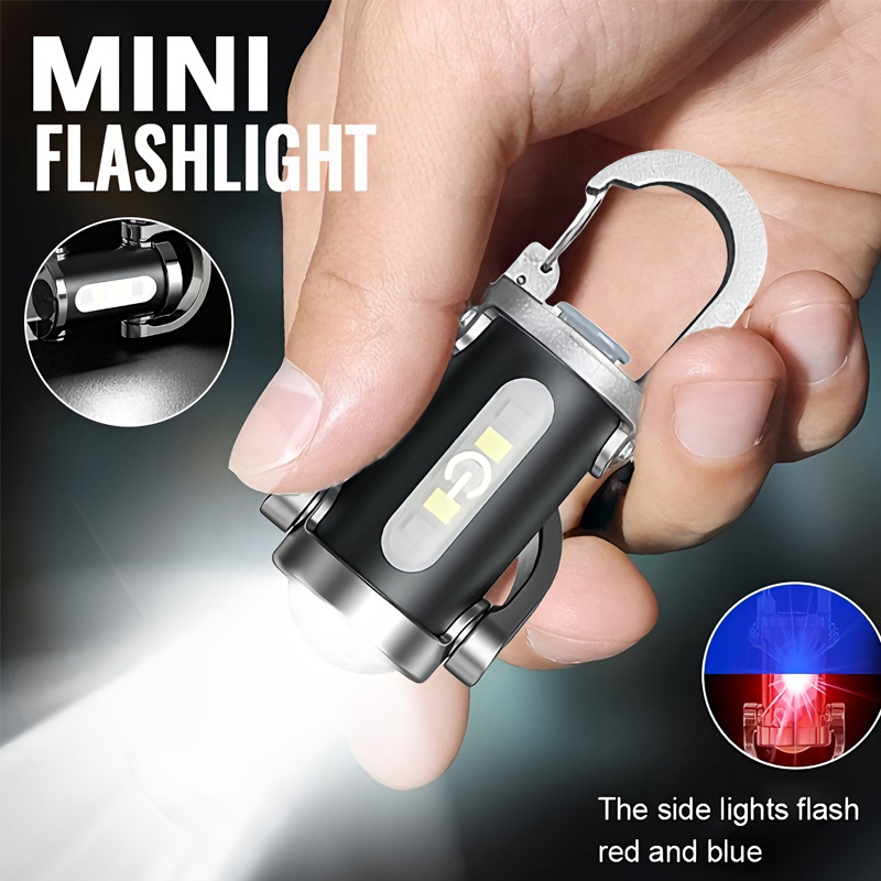 Outdoor Lighting Usa - Mini Keychain Flashlight Rechargeable Pocket COB