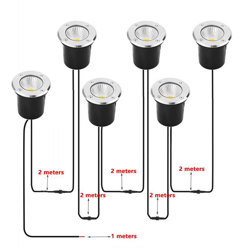 Outdoor Lighting Underground Wiring - IP67 Waterproof Recessed Inground LED Underground