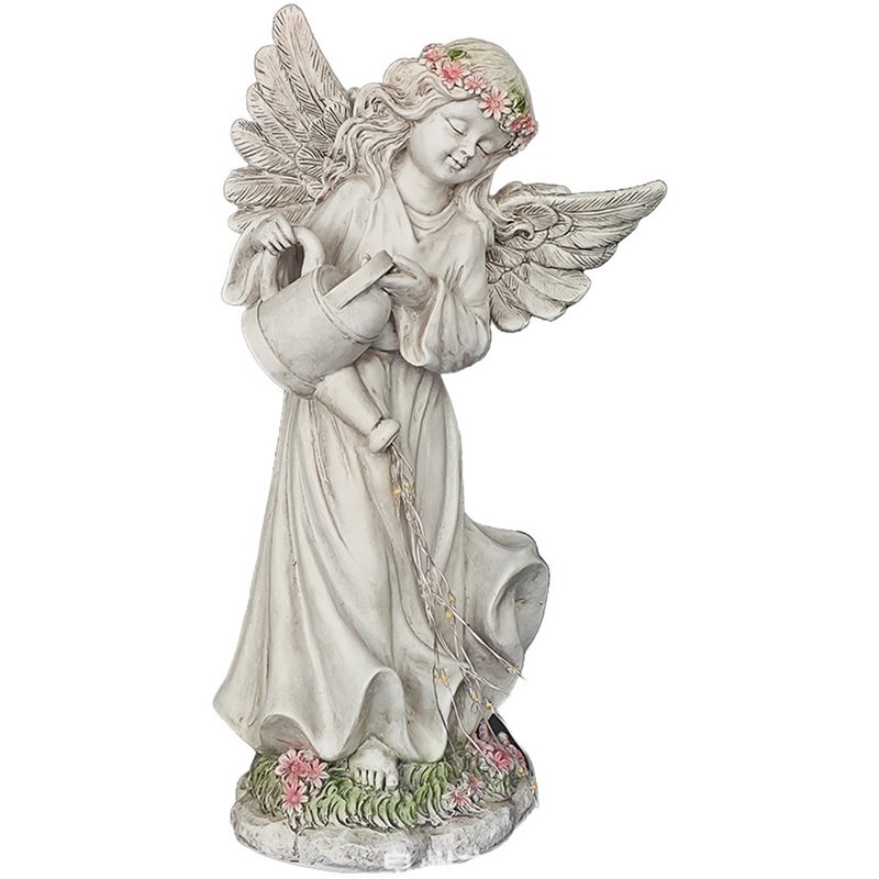 Outdoor Lighting Accent - ABVG-Angel Solar Lights Outdoor Garden, Resin
