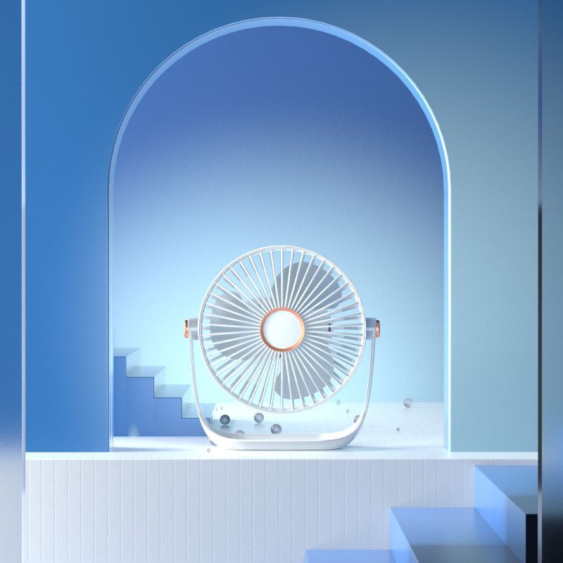 Outdoor Lighting For Home - Portable Mini Desktop Fan Light Adjustable