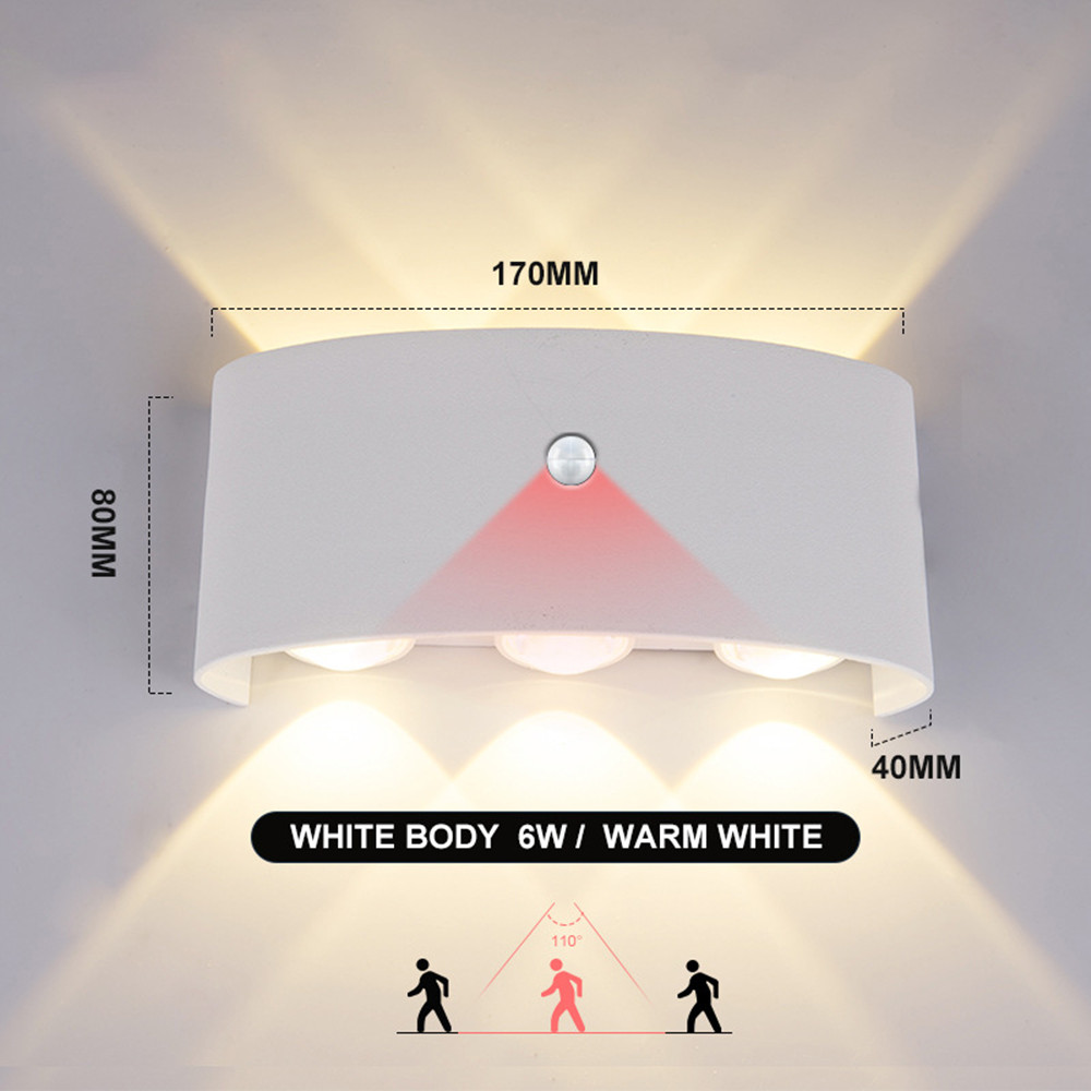 Outdoor Lighting Up And Down - PIR Motion Sensor Wall Lamp AC85-265V