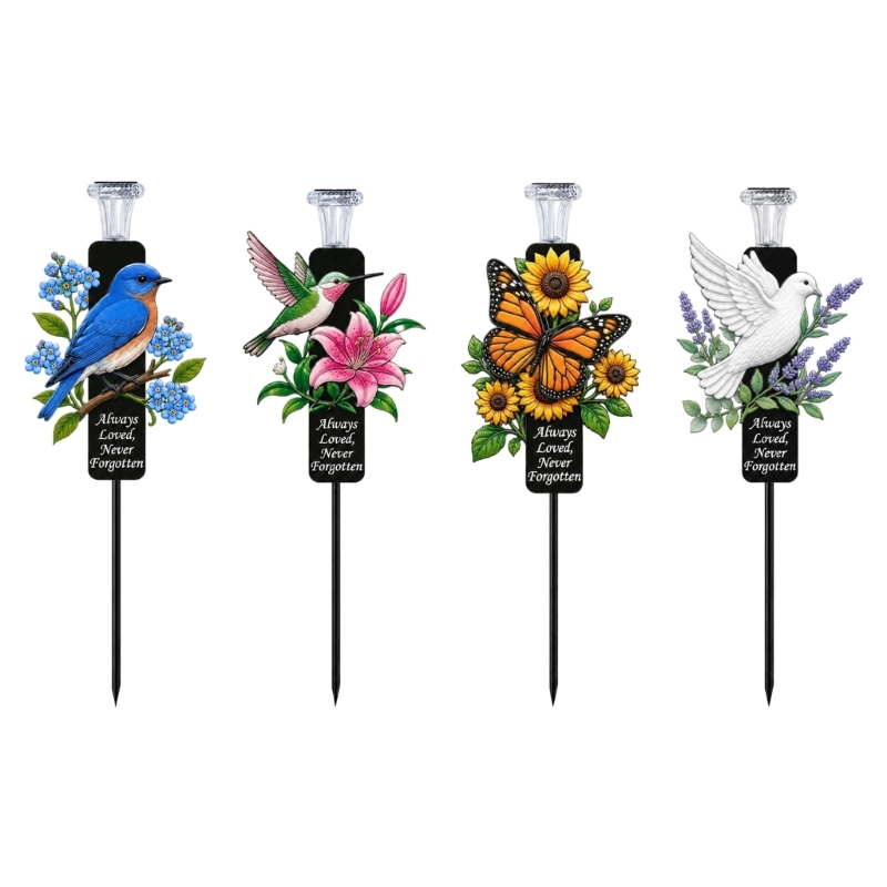 Outdoor Lighting Accent - Solar Garden Stake Light Metal Outdoor