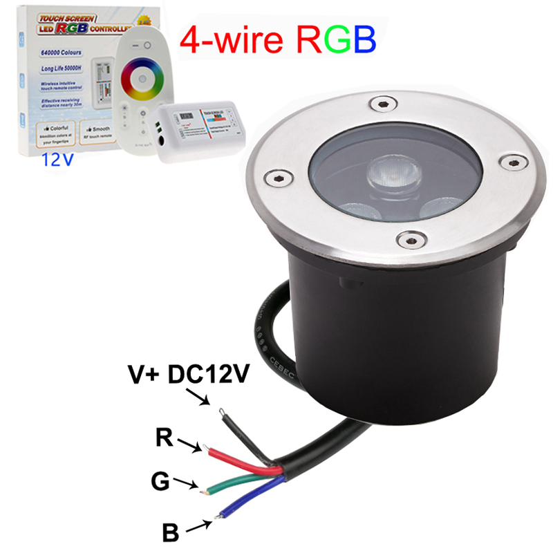 Outdoor Lighting Underground Wiring - External control 4-wire RGB LED Underground
