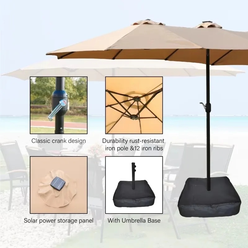 15X9ft Outdoor Garden Parasol  - Outdoor Lighting Unit ulasan dan harga
