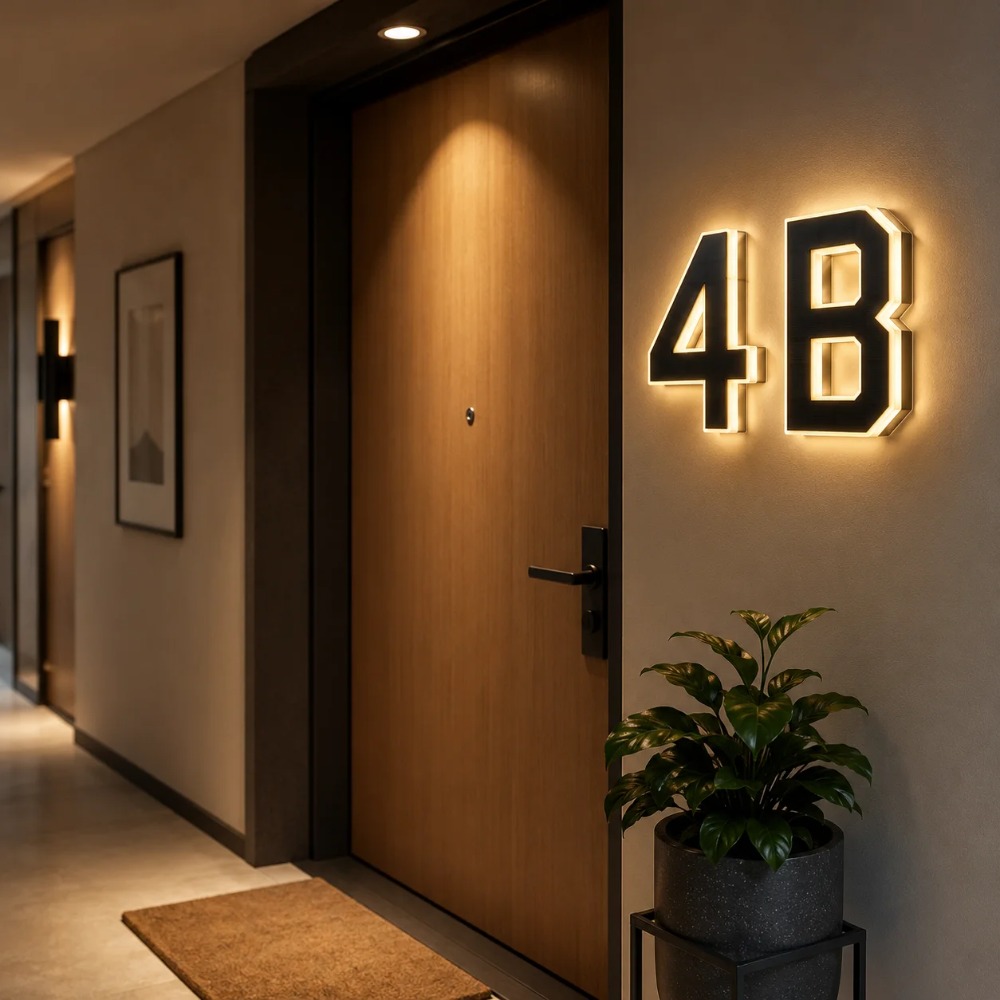Solar LED House Number Sign Wa - Outdoor Lighting Front Yard ulasan dan harga