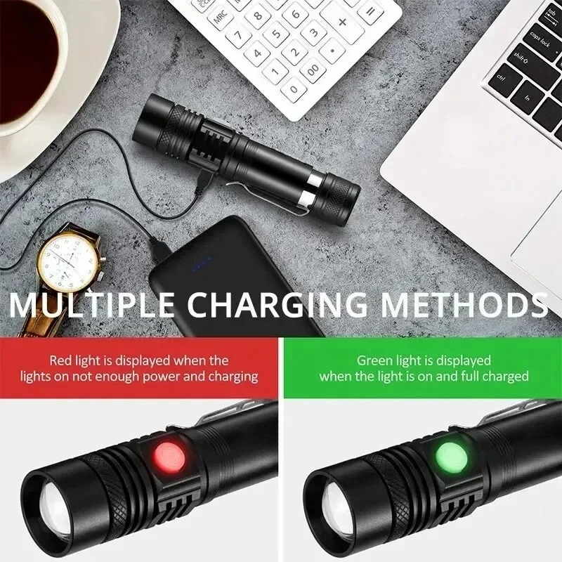 Rechargeable T6 Handheld Flash - Outdoor Lighting Usa ulasan dan harga