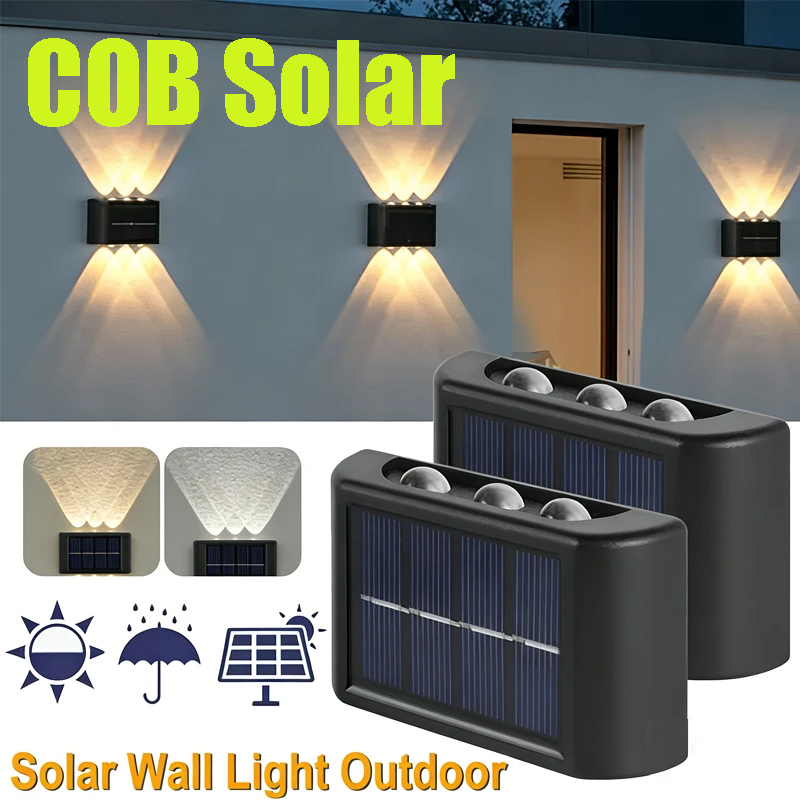 COB Solar Wall Lamp Outdoor Wa - Outdoor Lighting Up And Down ulasan dan harga
