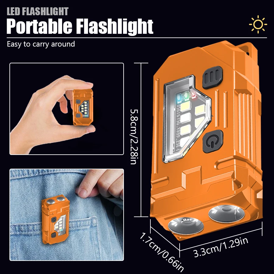 Mini Keychain EDC Flashlight R - Zinc Outdoor Lighting ulasan dan harga