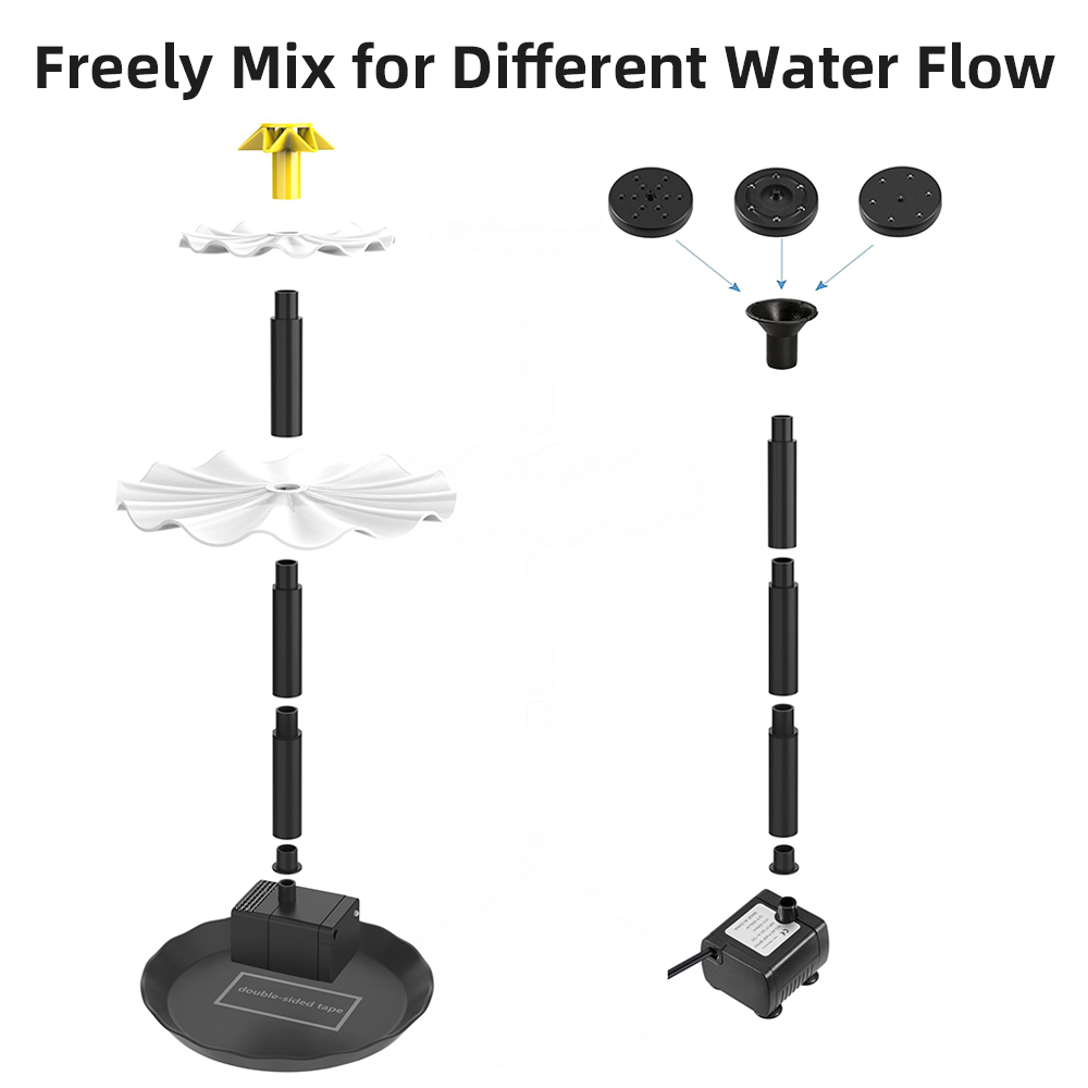 Solar Fountain Pump for Bird B - Bollard Light Garden ulasan dan harga