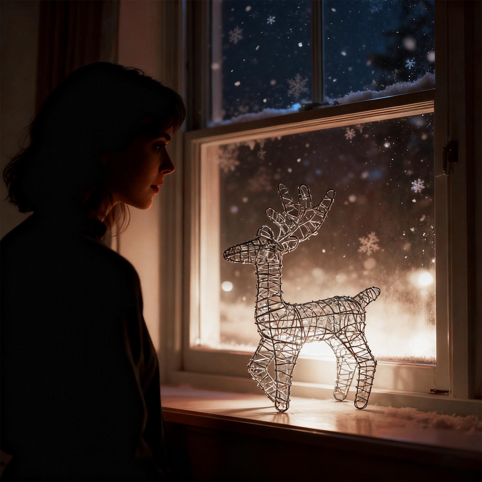Light Up Reindeer Anti-Rust Fe - Outdoor Lighting Front Yard ulasan dan harga