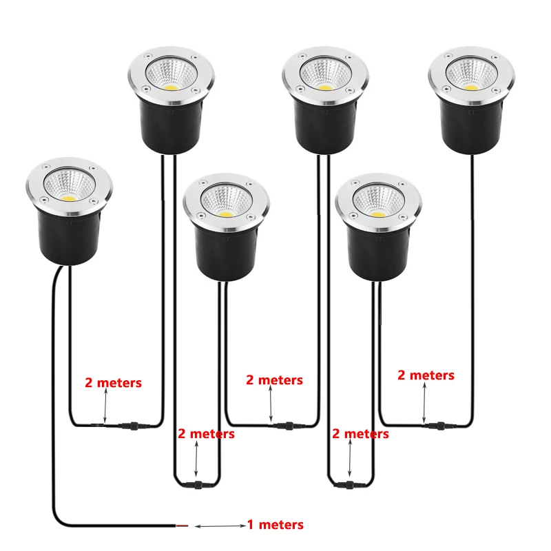 The 2-Meter Waterproof Wiring  - Outdoor Lighting Underground Wiring ulasan dan harga