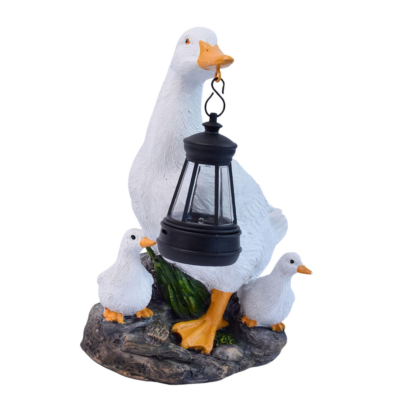 White Duck Ornament with Solar - Outdoor Lighting Accent ulasan dan harga