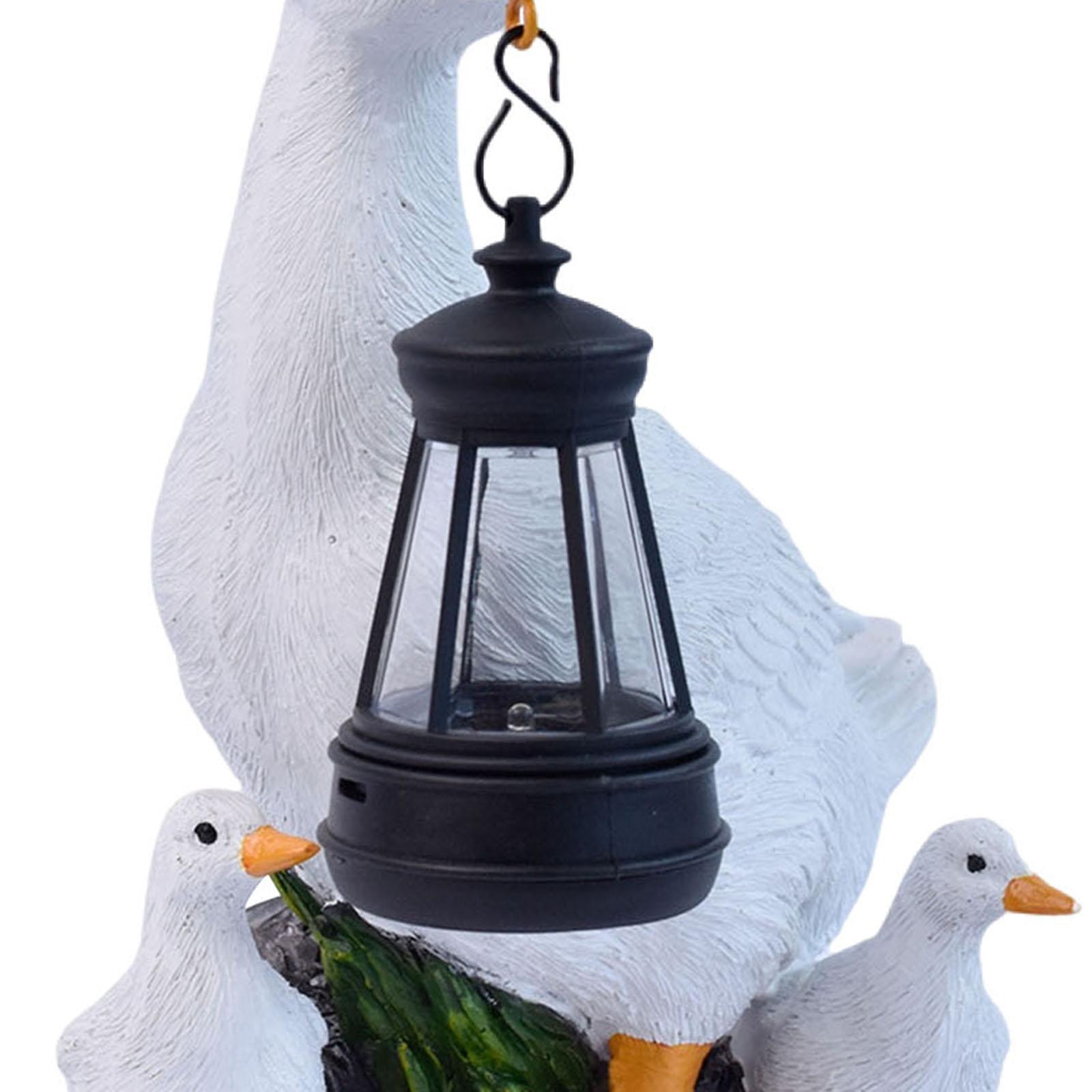 White Duck Ornament with Solar - Outdoor Lighting Accent ulasan dan harga