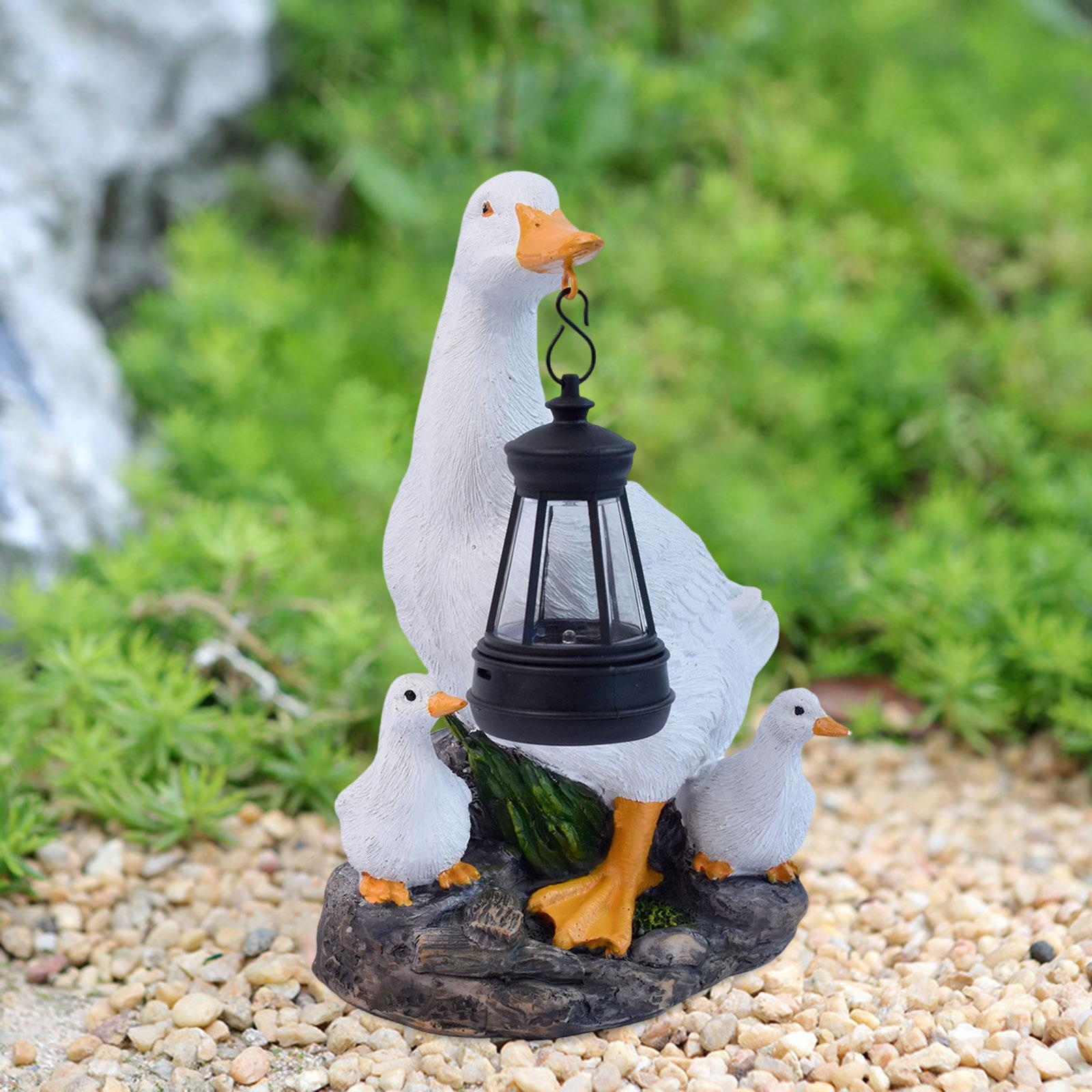 White Duck Ornament with Solar - Outdoor Lighting Accent ulasan dan harga