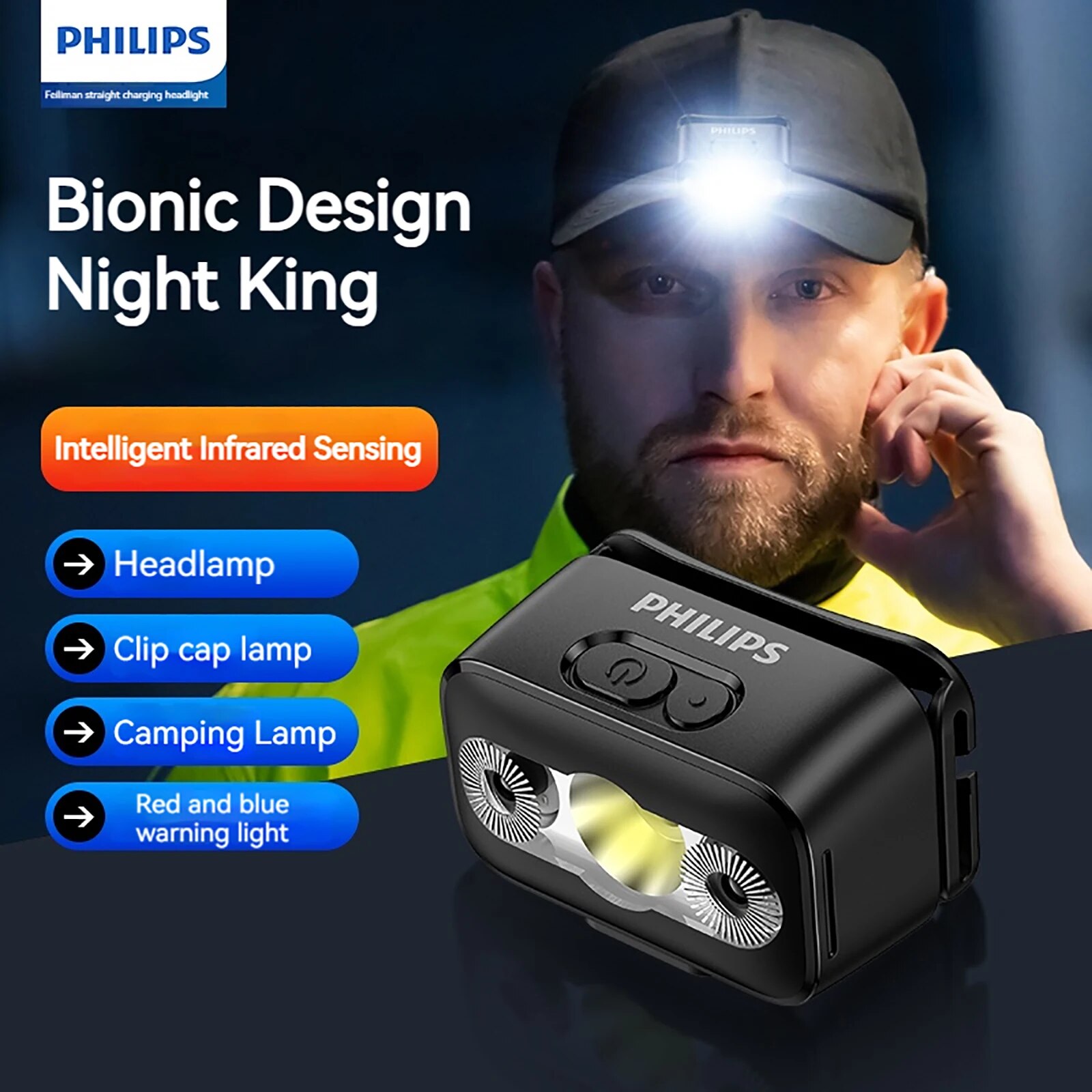 PHILIPS LED Headlamp Sensor He - Outdoor Lighting Philips ulasan dan harga