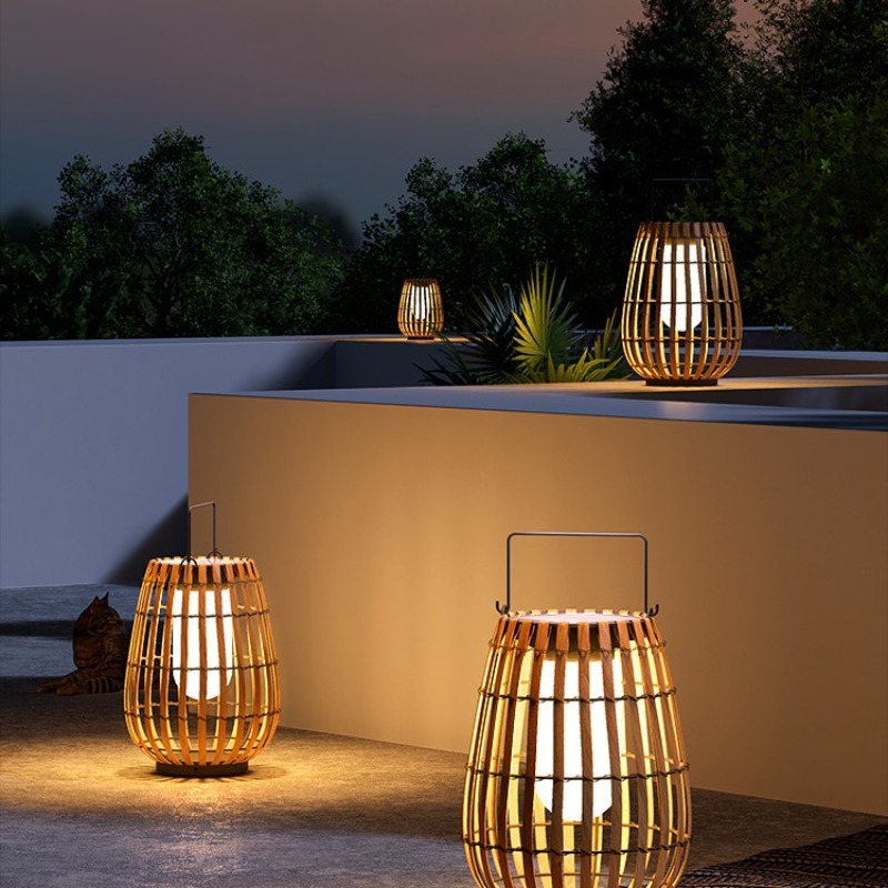 Luxury Solar Rattan  Waterproo - Outdoor Lighting Accent ulasan dan harga