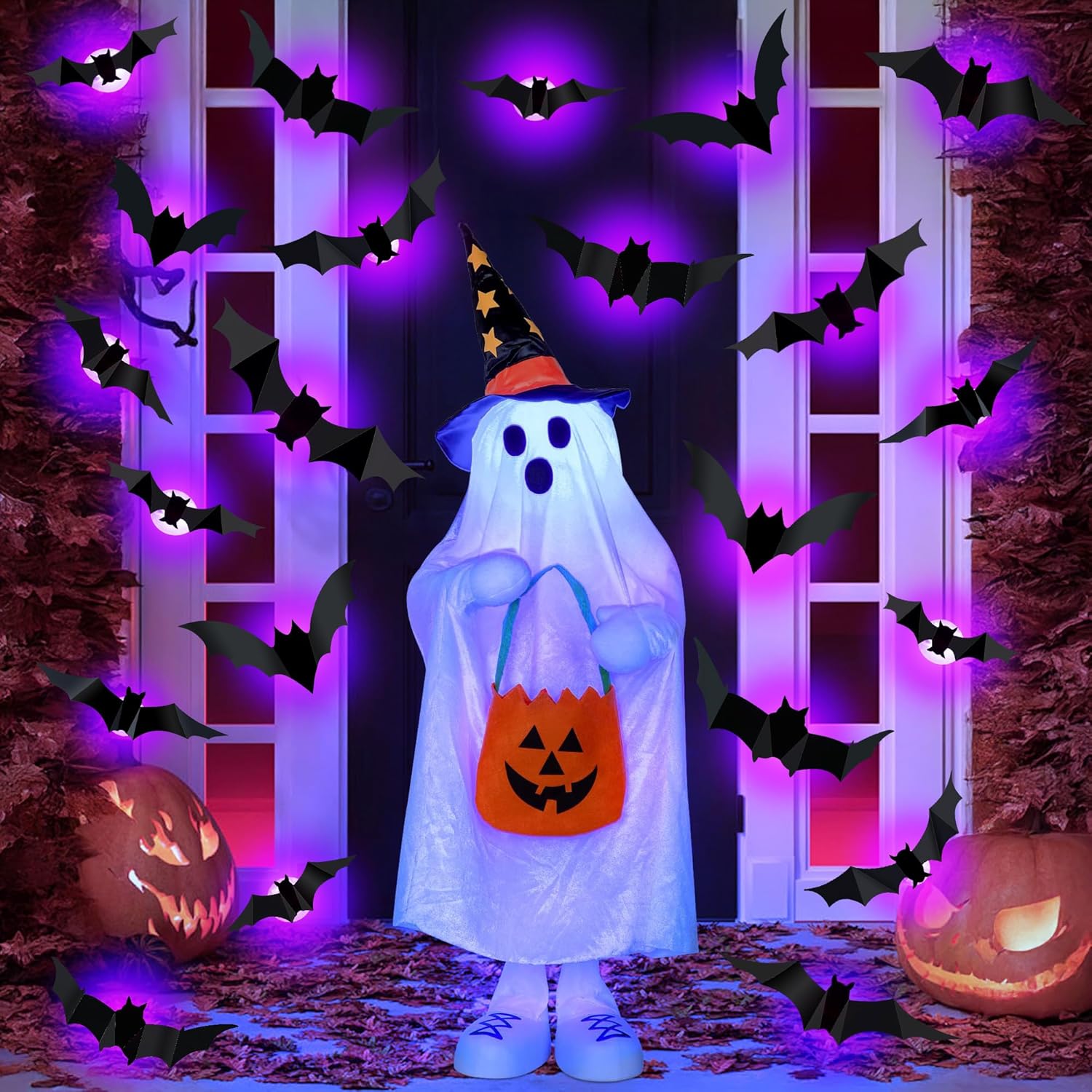 Halloween LED Bats Spider Deco - Lighting Wedding Outdoor ulasan dan harga