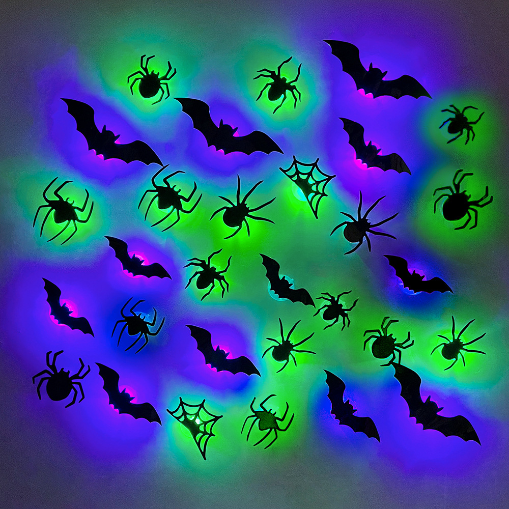 Halloween LED Bats Spider Deco - Lighting Wedding Outdoor ulasan dan harga