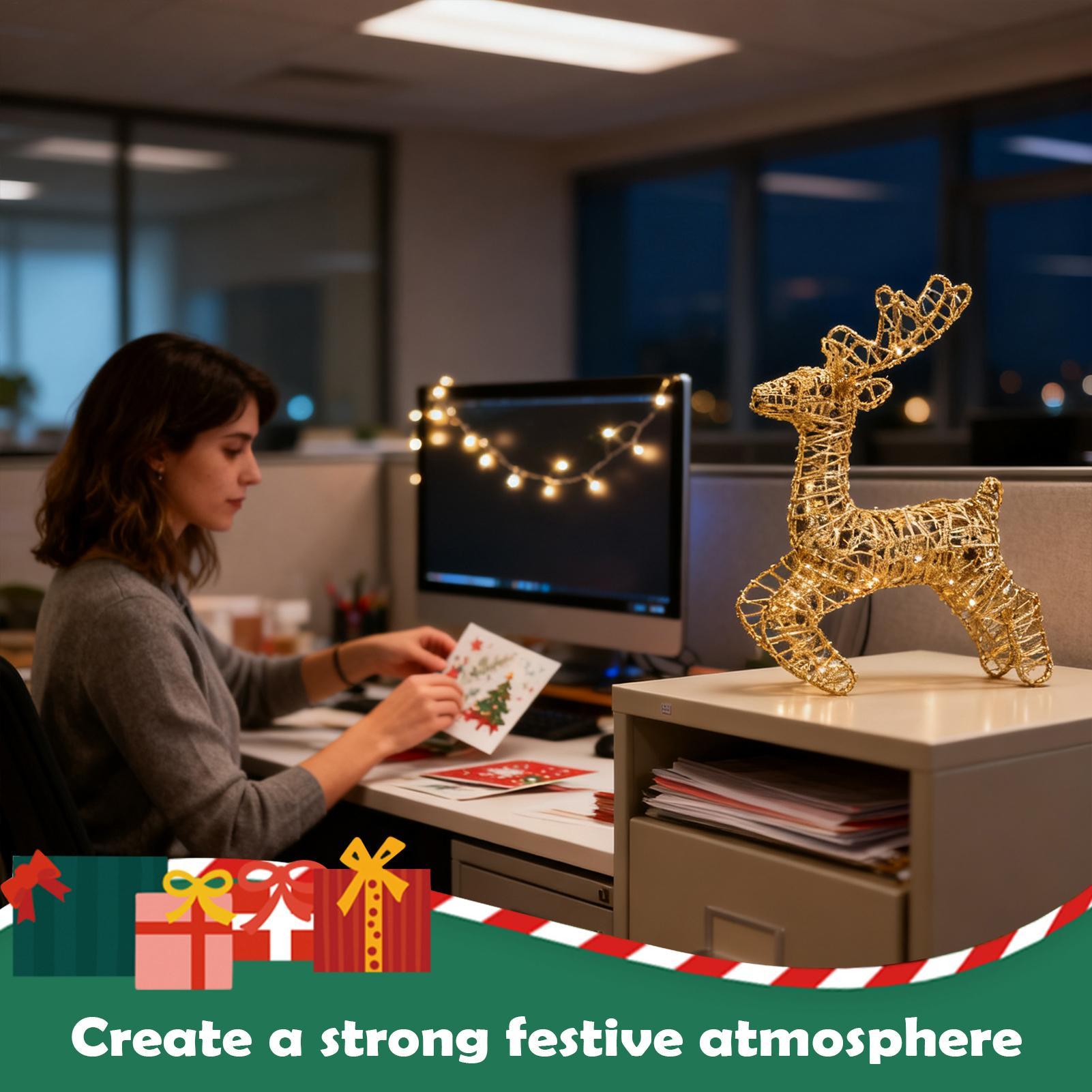 Christmas Lighted Reindeer Gli - Outdoor Lighting Front Yard ulasan dan harga
