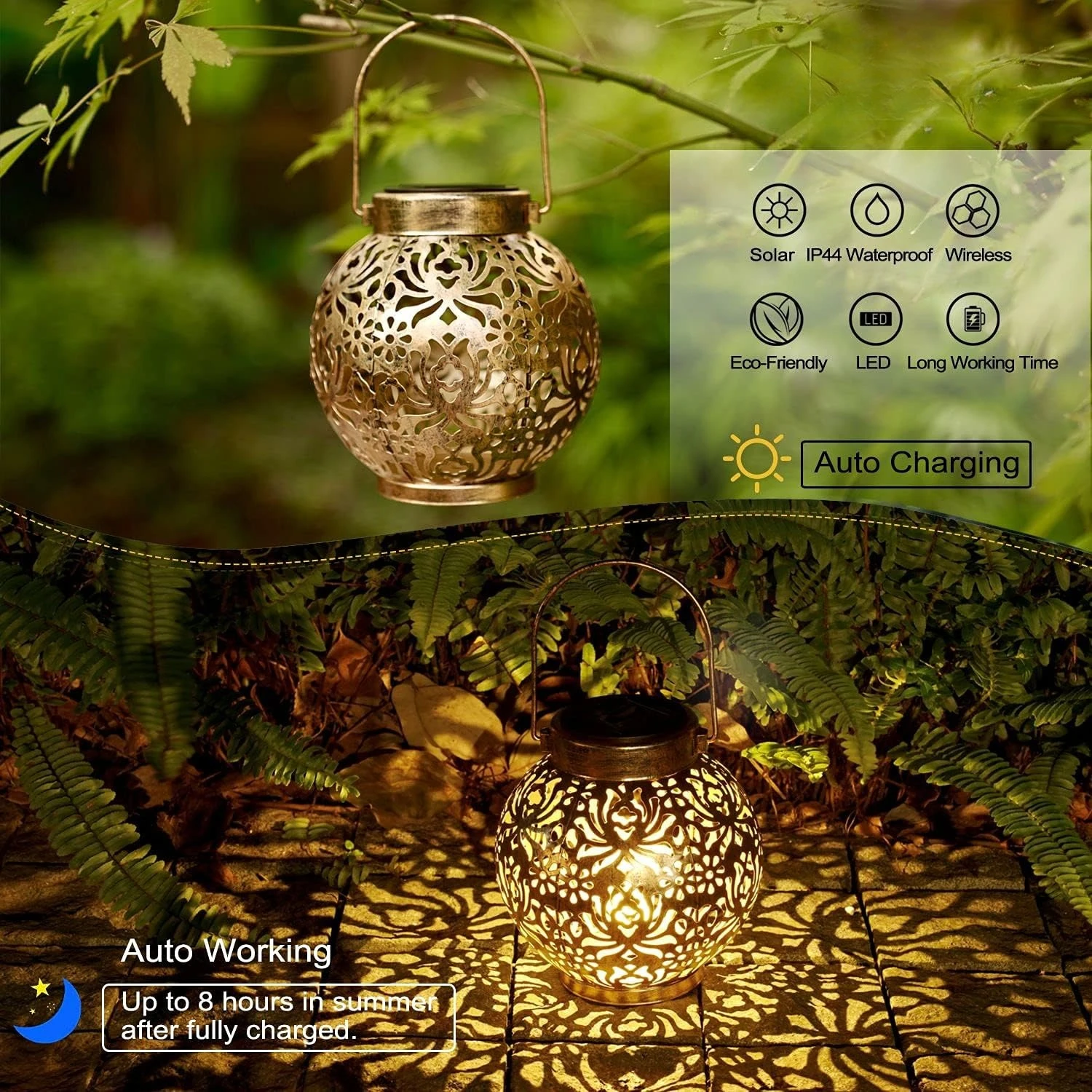 1-6PCS Moroccan Solar Lanterns - Outdoor Lighting Permanent ulasan dan harga