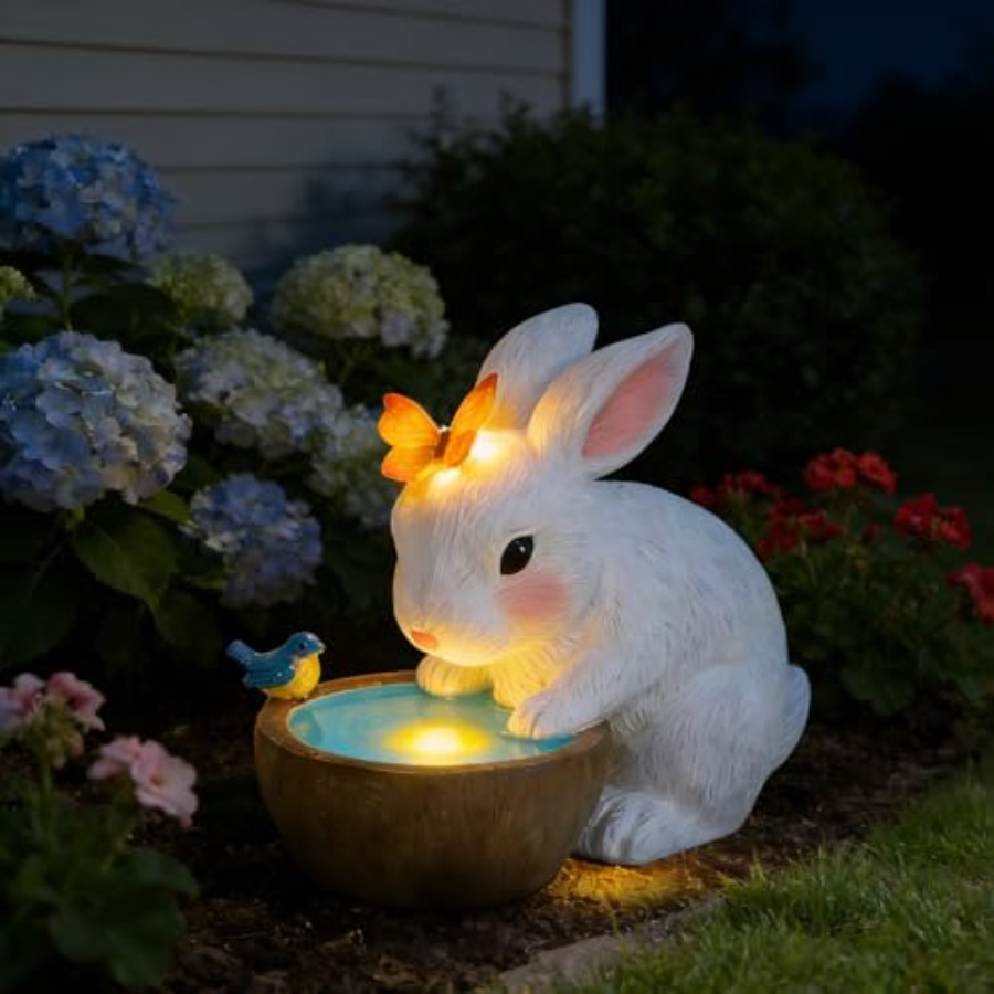 Solar Bunny Garden Outdoor Sta - Outdoor Lighting For Home ulasan dan harga