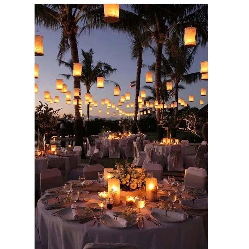 Top Quality 4pcs DIY White Str - Lighting Wedding Outdoor ulasan dan harga