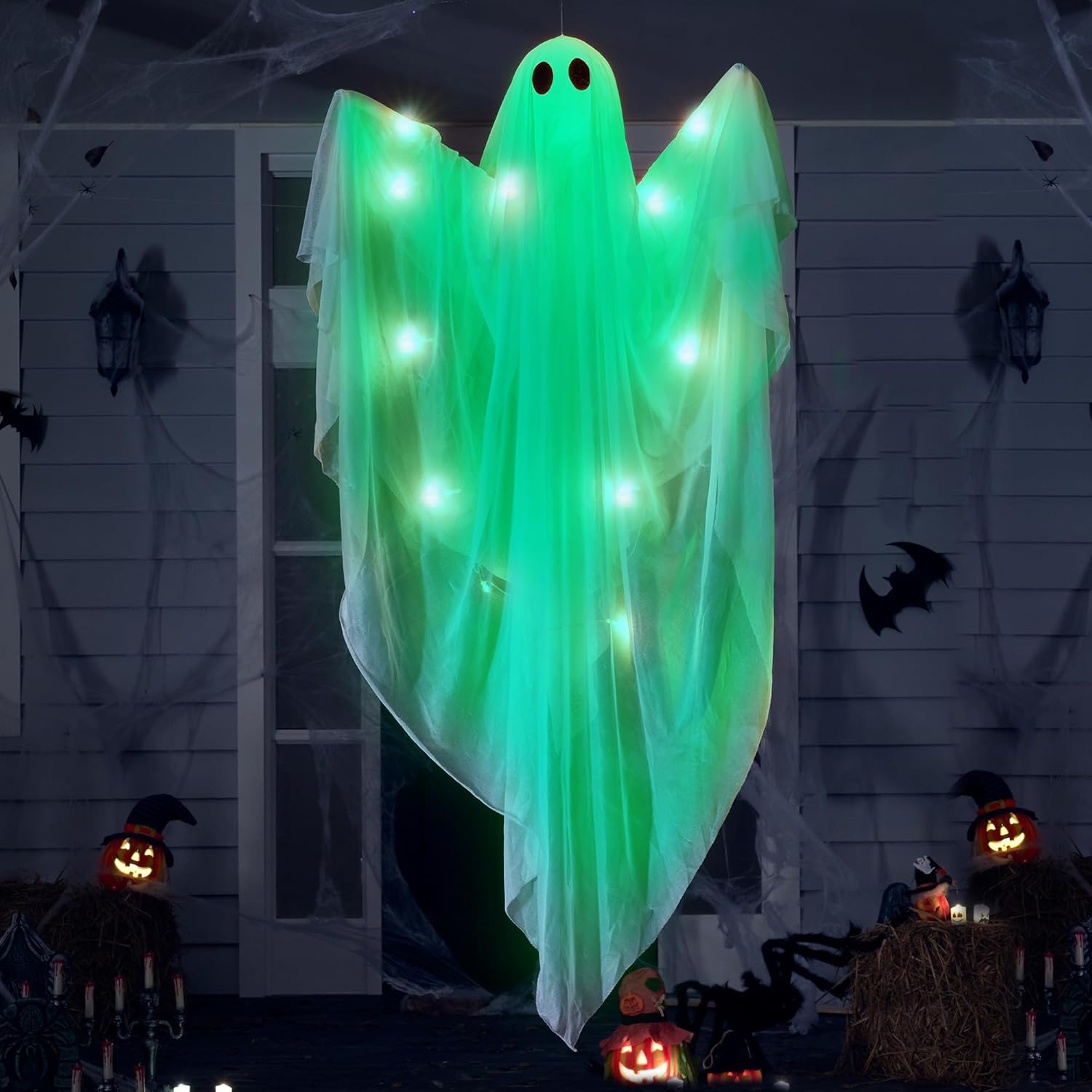 Halloween Hanging Light up Gho - Outdoor Lighting Front Yard ulasan dan harga