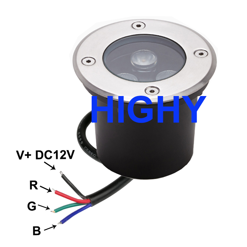 4-wire RGB LED Underground Lig - Outdoor Lighting Underground Wiring ulasan dan harga