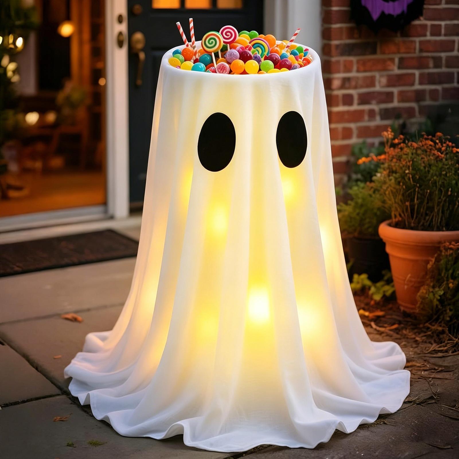 Light Up Ghost Decorations 8 M - Outdoor Lighting Front Yard ulasan dan harga