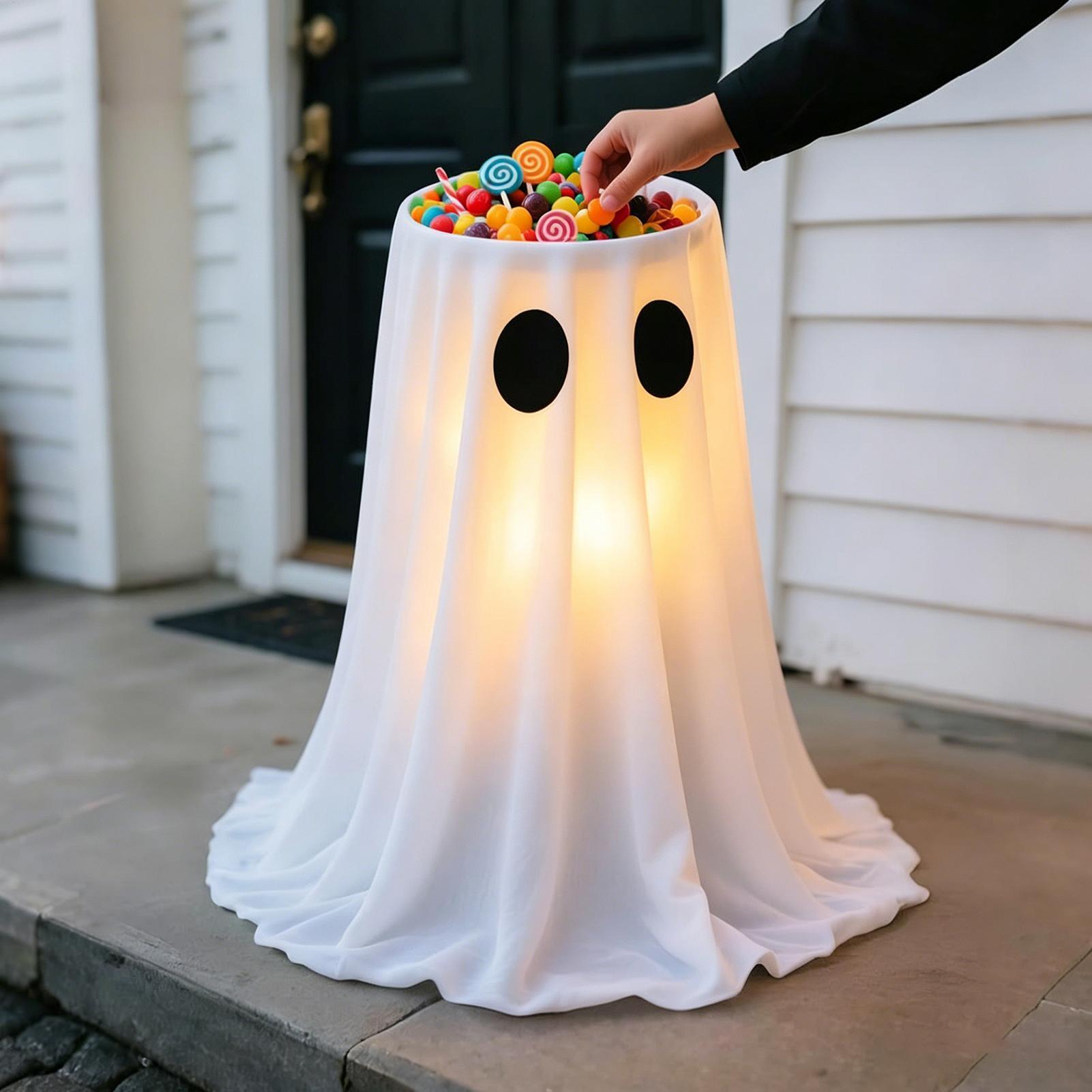 Light Up Ghost Decorations 8 M - Outdoor Lighting Front Yard ulasan dan harga