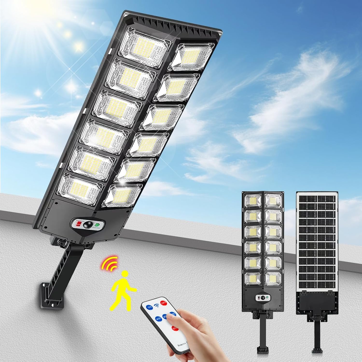 12000LM Solar Street Lights Ou - Outdoor Lighting Front Yard ulasan dan harga