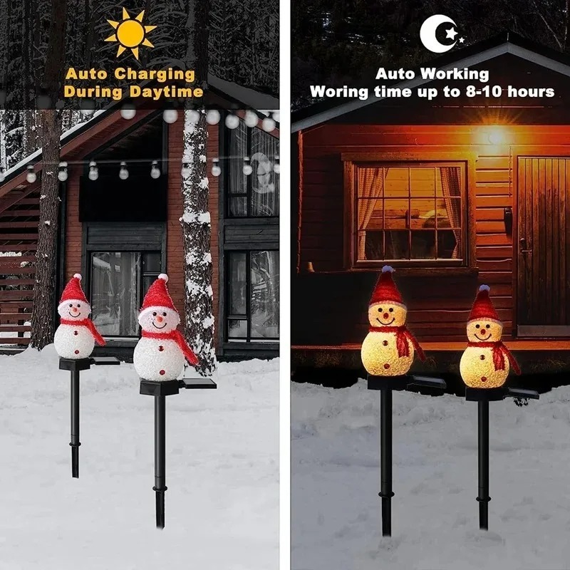 Aurooso Solar Powered Snowman  - Outdoor Lighting Accent ulasan dan harga