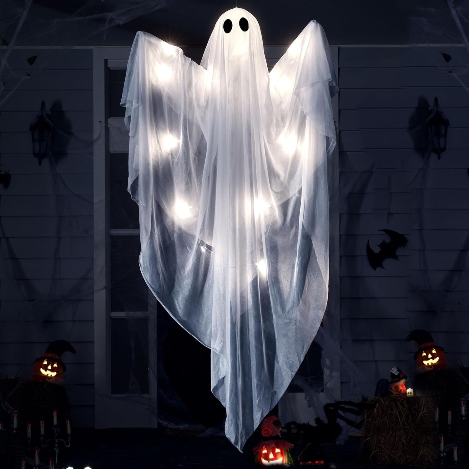 Halloween Hanging Light up Gho - Outdoor Lighting Front Yard ulasan dan harga