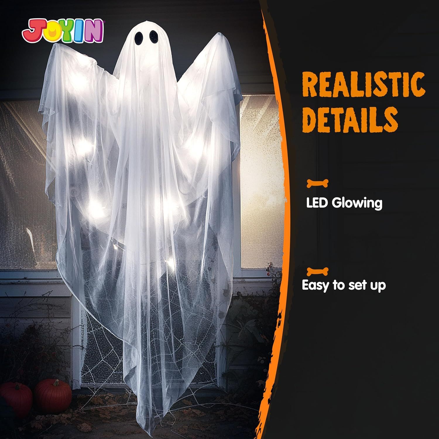 Halloween Hanging Light up Gho - Outdoor Lighting Front Yard ulasan dan harga