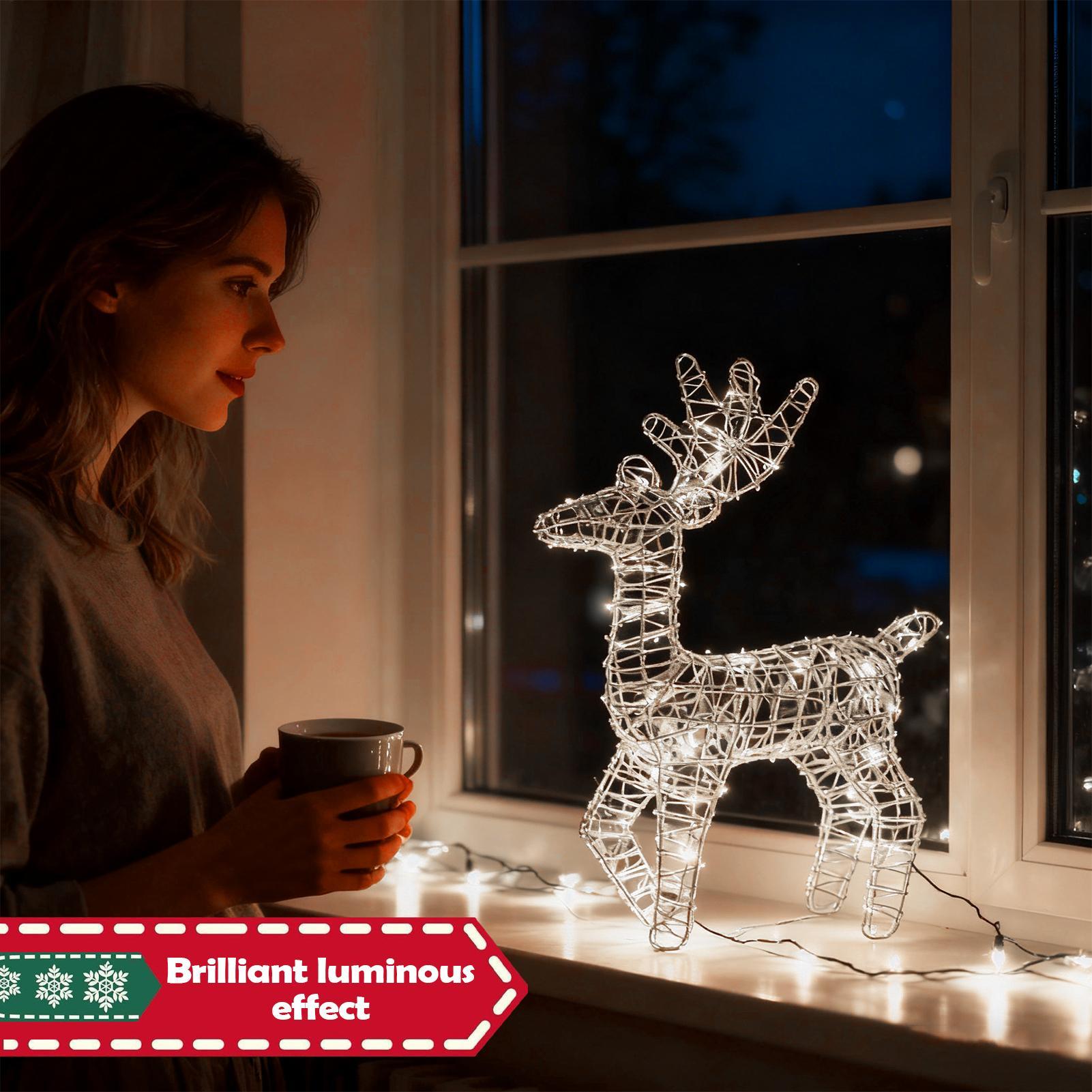 Light Up Reindeer Anti-Rust Fe - Outdoor Lighting Front Yard ulasan dan harga