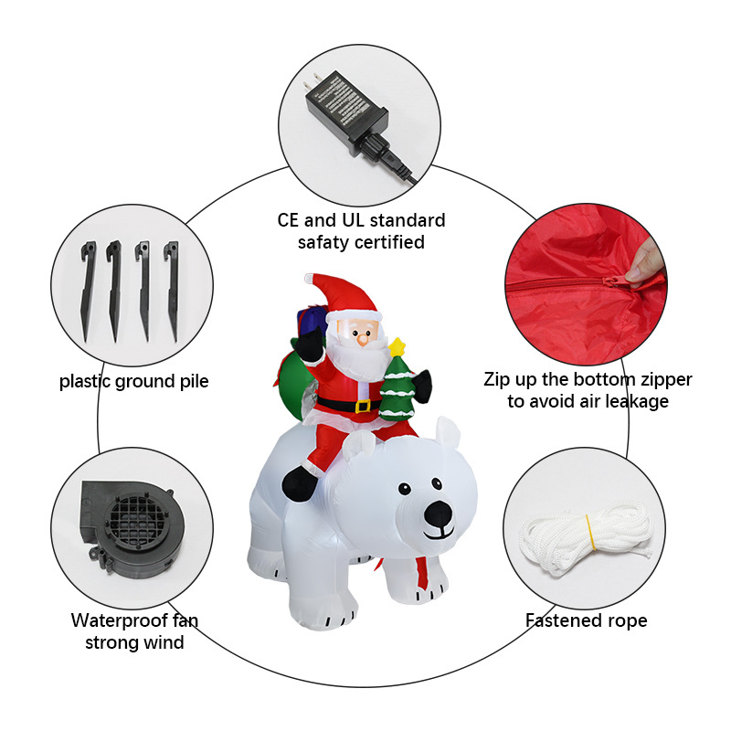 Movable Bear Santa Christmas I - Outdoor Lighting For Home ulasan dan harga