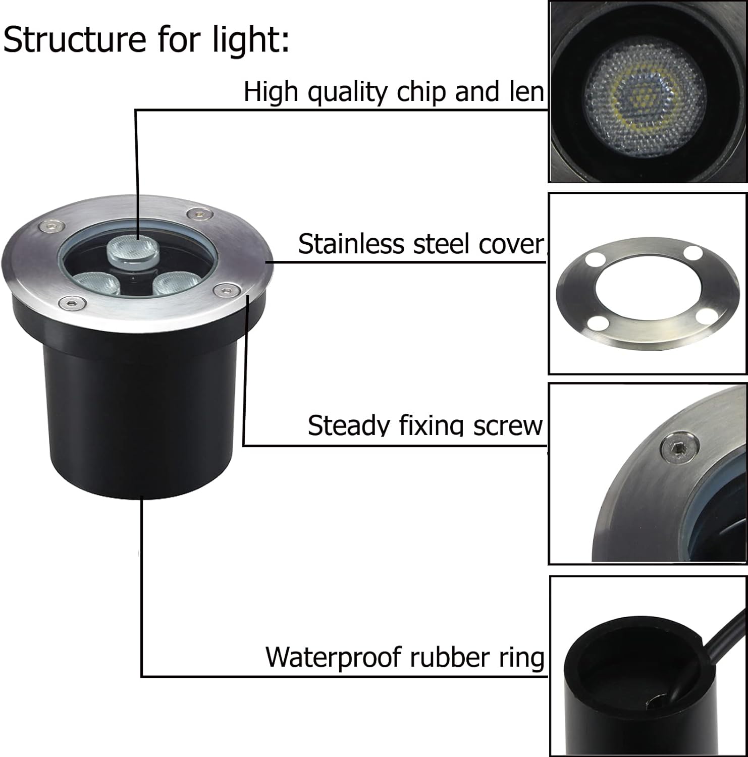 4 Pack Outdoor In Ground Light - Outdoor Lighting Underground Wiring ulasan dan harga