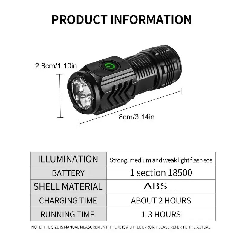 Mini 3LED Flashlight With Pen  - Outdoor Lighting Permanent ulasan dan harga