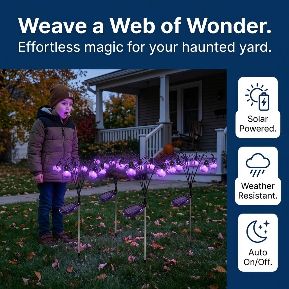Skeleton Purple Light Hallowee - Outdoor Lighting Front Yard ulasan dan harga