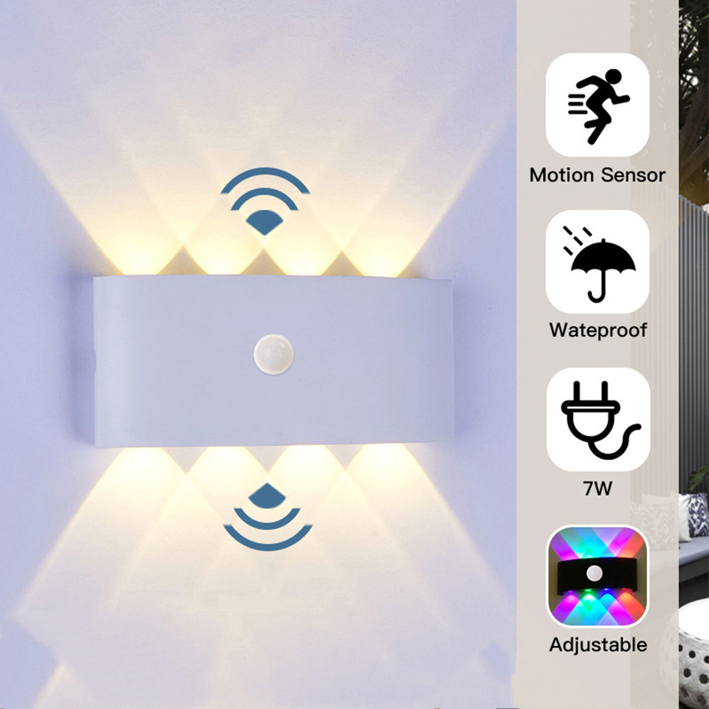 PIR Motion Sensor Wall Lamp AC - Outdoor Lighting Up And Down ulasan dan harga