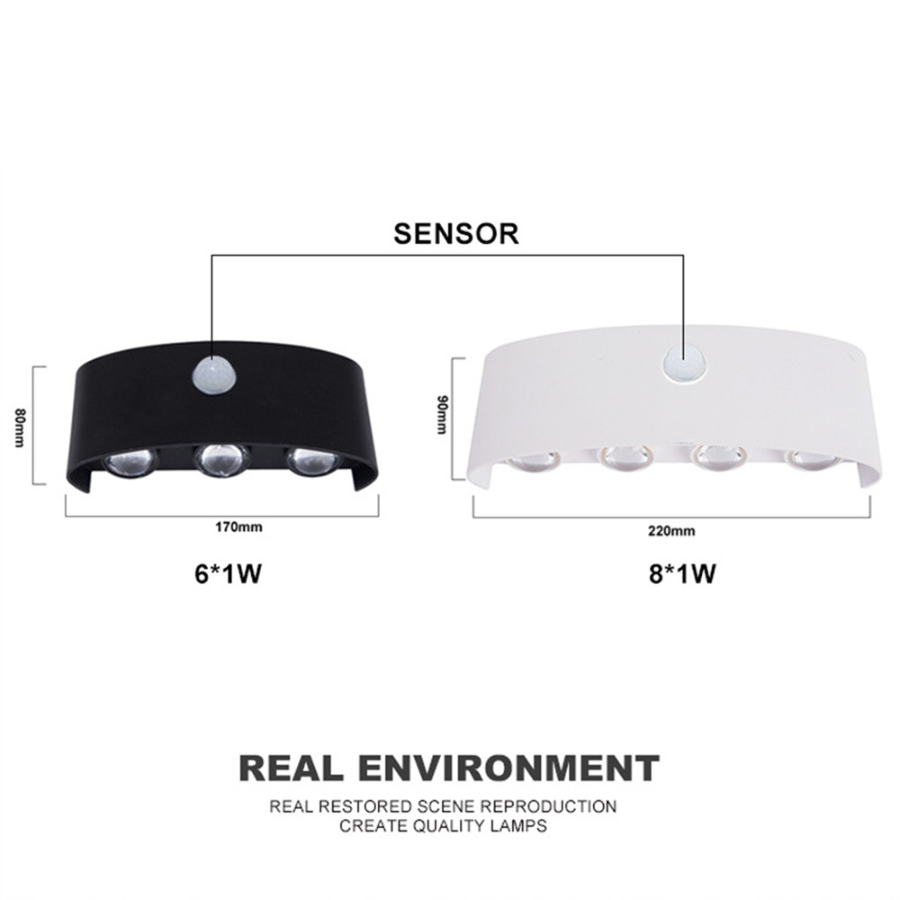 PIR Motion Sensor Wall Lamp AC - Outdoor Lighting Up And Down ulasan dan harga