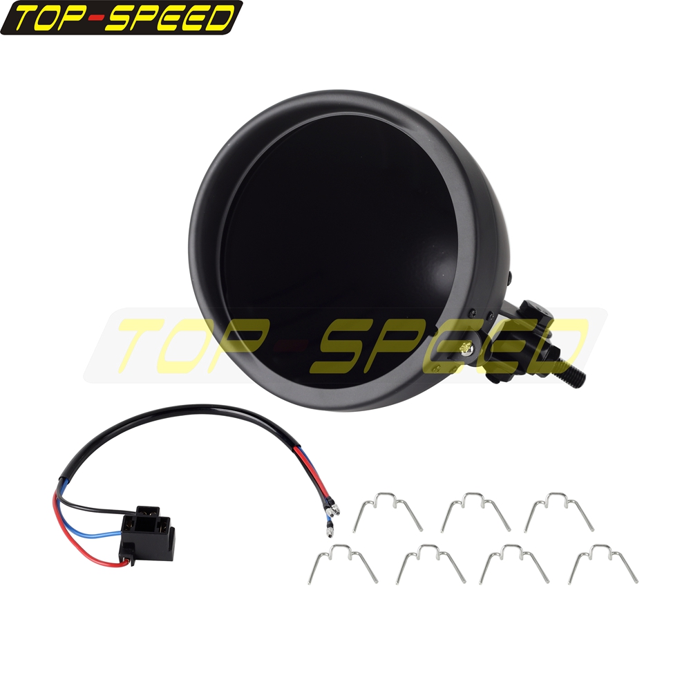 Black/Chrome Motorcycle Headla - Outdoor Lighting Unit ulasan dan harga