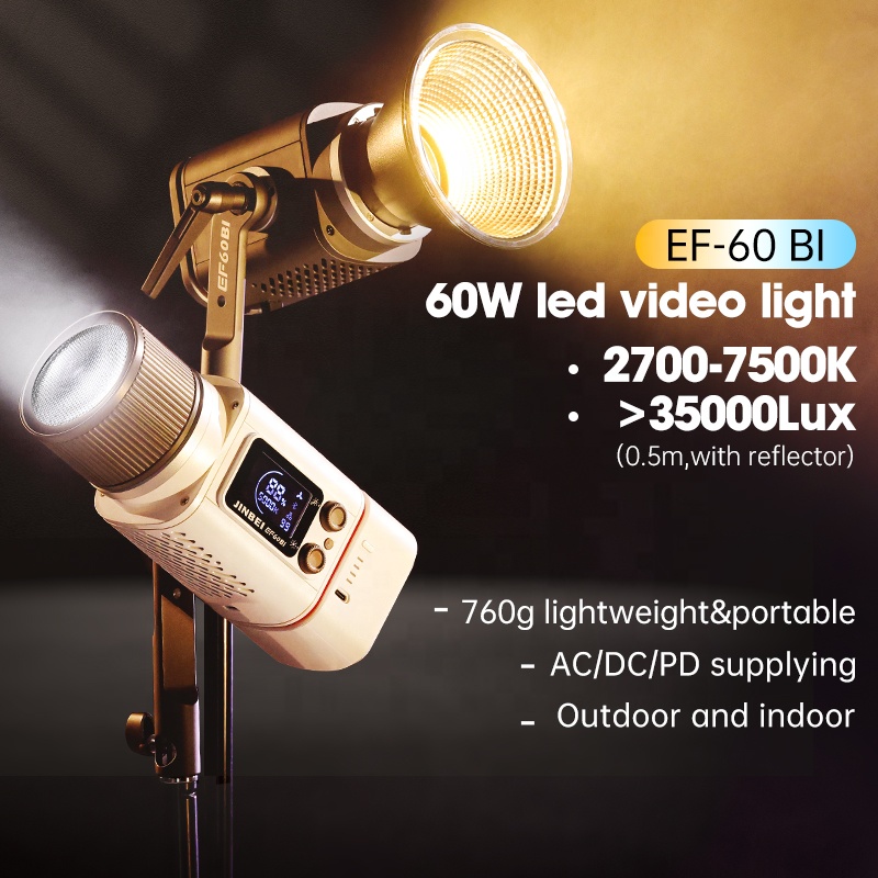 JINBEI EF-60BI 60w Photography - Outdoor Lighting Kit Photography ulasan dan harga