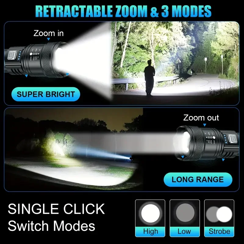 Tactical LED Flashlight 2000LM - Outdoor Lighting Permanent ulasan dan harga