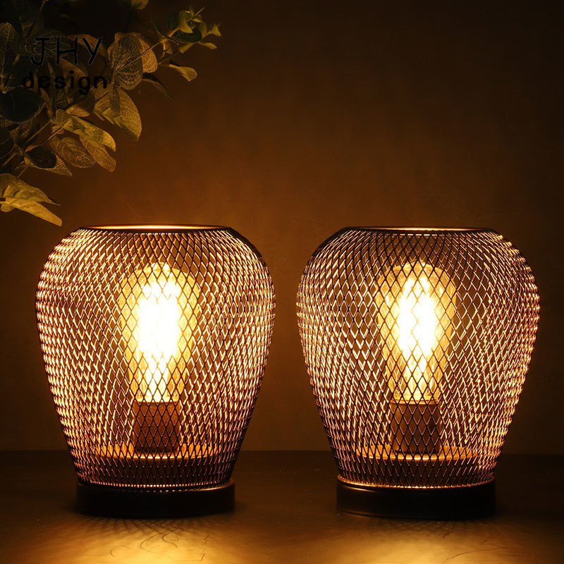 Metal Cage Table Lamp LED Lant - Outdoor Lighting Accent ulasan dan harga
